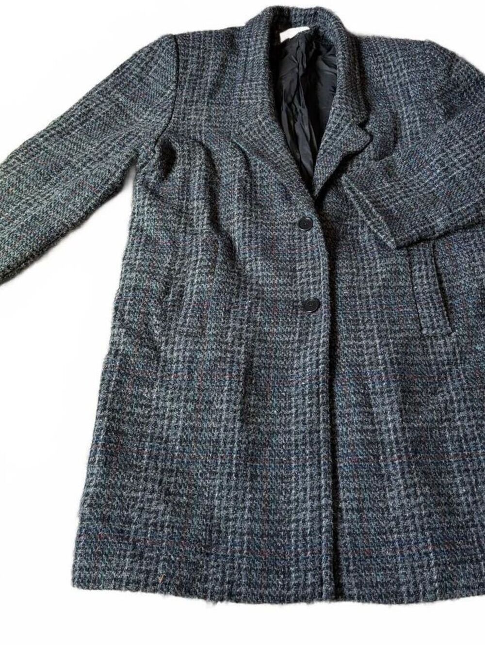 Vintage Peabody House Gray Tweed Wool Blend Coat Single Breasted 13/14